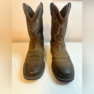 Cabela's Pinedale Camo Waterproof Square-Toe Western Work Boots for Men 11.5D